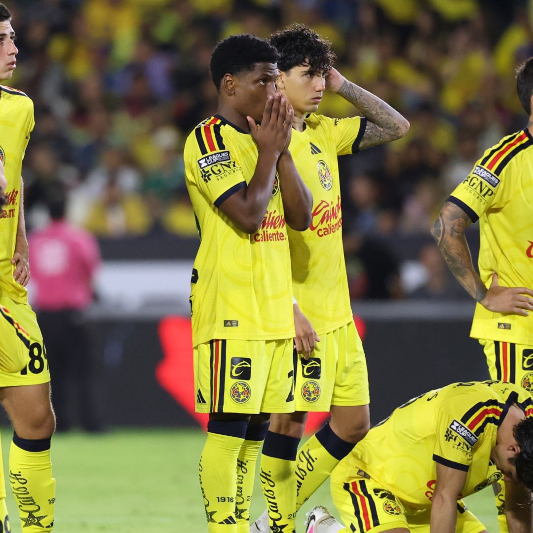 Jugadores del América durante un partido de la Leagues Cup